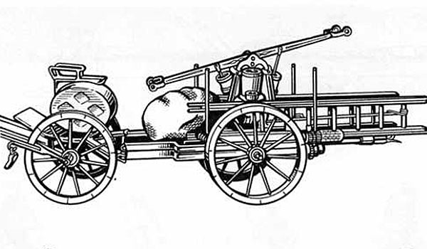 Пожарная машина конца XIX века
